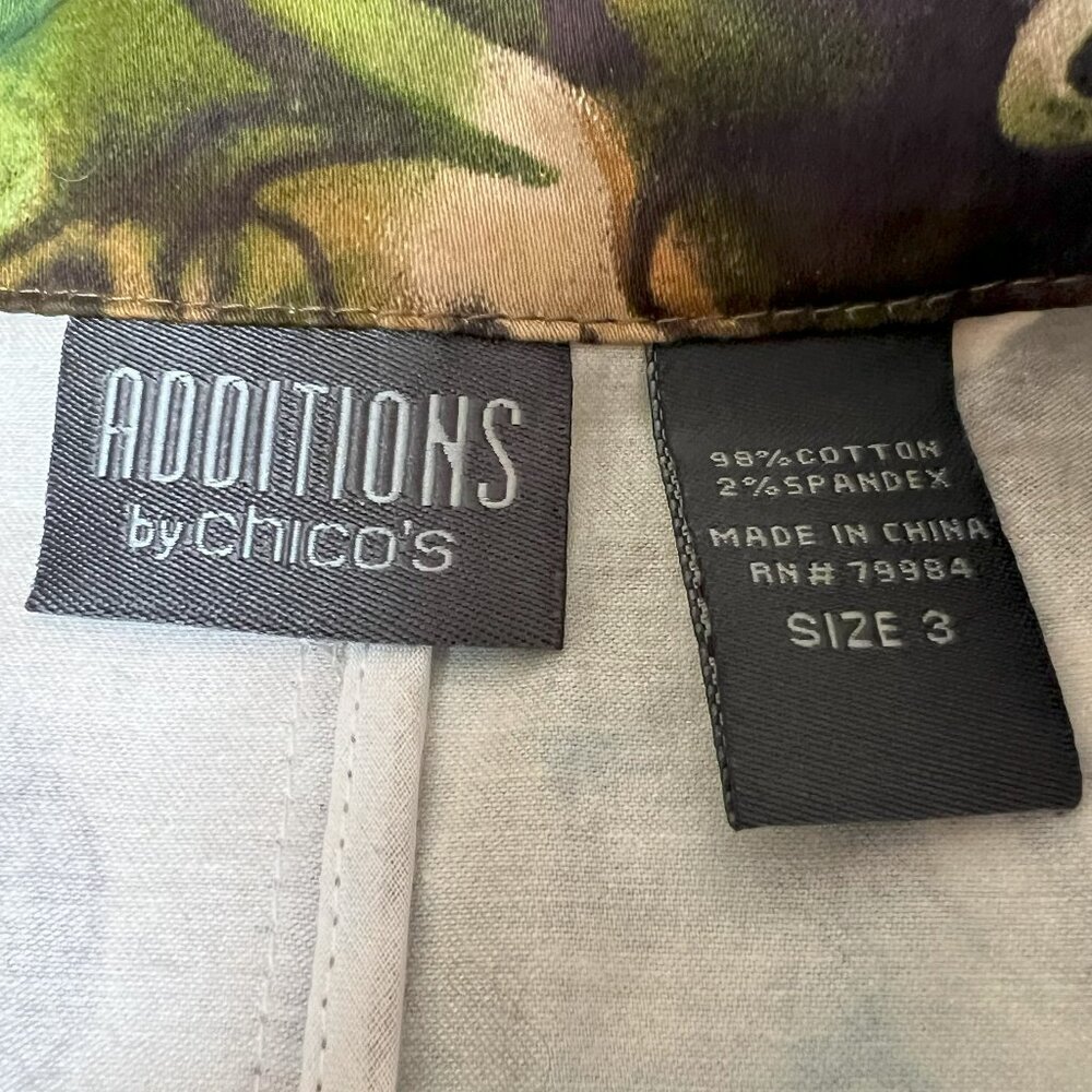 #139 Additions by Chico's Tropical-Colored Dress Shirt Size 3 (16) - Picture 5 of 6
